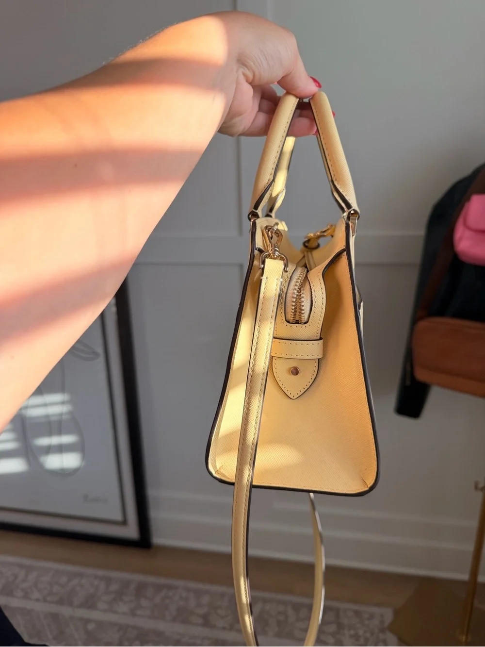 Kate Spade New York Saffiano Leather Structured Satchel / Crossbody Bag